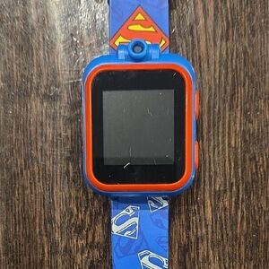 Kids Blue Smartwatch with Superman Design